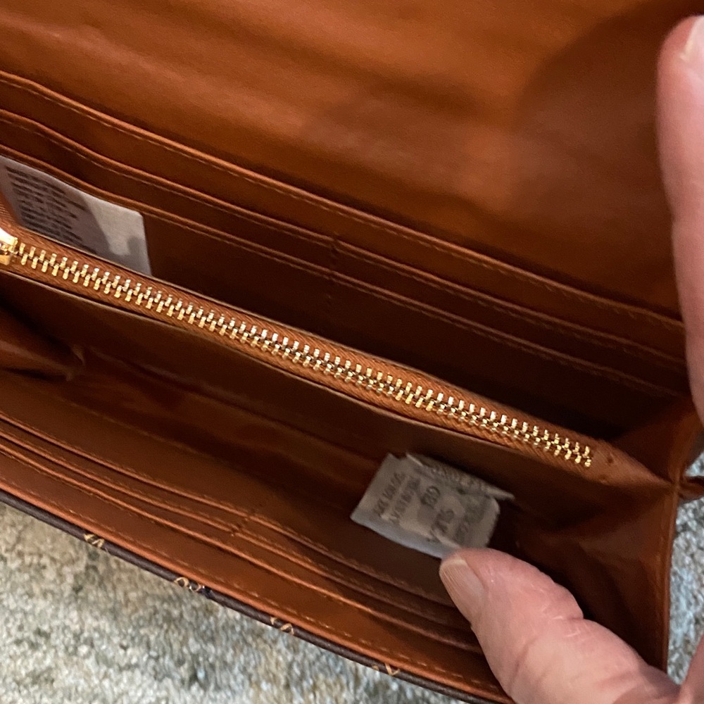 Valentino Orlandi Brown Monogram Crossbody with Gold Hardware - Picture 6 of 8